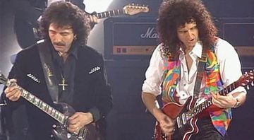 None - Tony Iommi e Brian May (Foto: reprodução/ vídeo)
