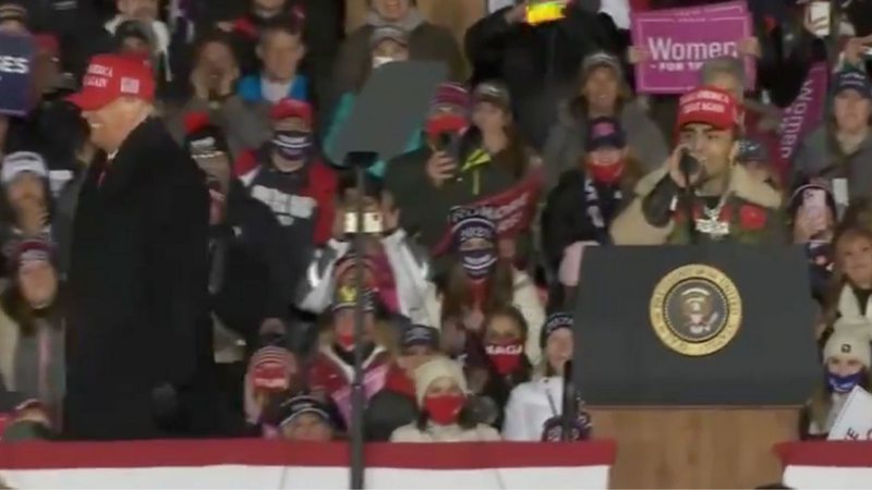 Lil Pump em evento de Trump (Foto: Reprodução)