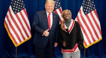 None - Lil Wayne e Donald Trump (foto: reprodução/ Twitter @LilTunechi)