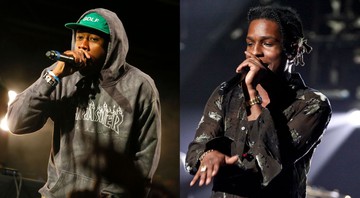 Tyler, the Creator e A$AP Rocky (Foto 1: Jack Plunkett/AP | Foto 2: Andy Kropa/AP)