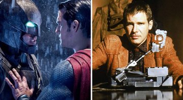 Batman vs Superman (Reprodução/Warner) e Harrison Ford em Blade Runner (foto: Reprodução/ Warner)