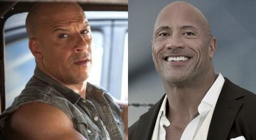 Vin Diesel em Velozes e Furiosos (Foto: Divulgação) e Dwayne "The Rock" Johnson (Foto: Richard Shotwell/Invision/AP)