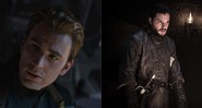 Chris Evans como Capitão América em Vingadores: Ultimato e Kit Harington como Jon Snow em Game of Thrones (Foto: Reprodução)