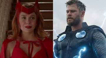 None - Elizabeth Olsen como Wanda (Foto: Reprodução) | Chris Hemsworth como Thor em cena de Vingadores: Ultimato (Foto 2: Divulgação / Marvel Studios)