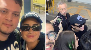 Demi Lovato atende fãs brasileiros em aeroportos (Reprodução/Twitter)