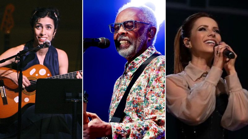 Marisa Monte, Gilberto Gil e Sandy: confirmados no Festival Coolritiba (Fotos: Getty Images/NPL - Reprodução/Instagram @sandyoficial)