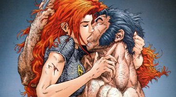 Beijo de Jean Grey e Logan (Foto: Reprodução/Marvel Comics)