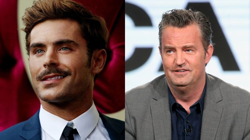 Ator Zac Efron (Foto: Lisa Maree Williams/Getty Images) e Matthew Perry (Foto: Frederick M. Brown/Getty Images)