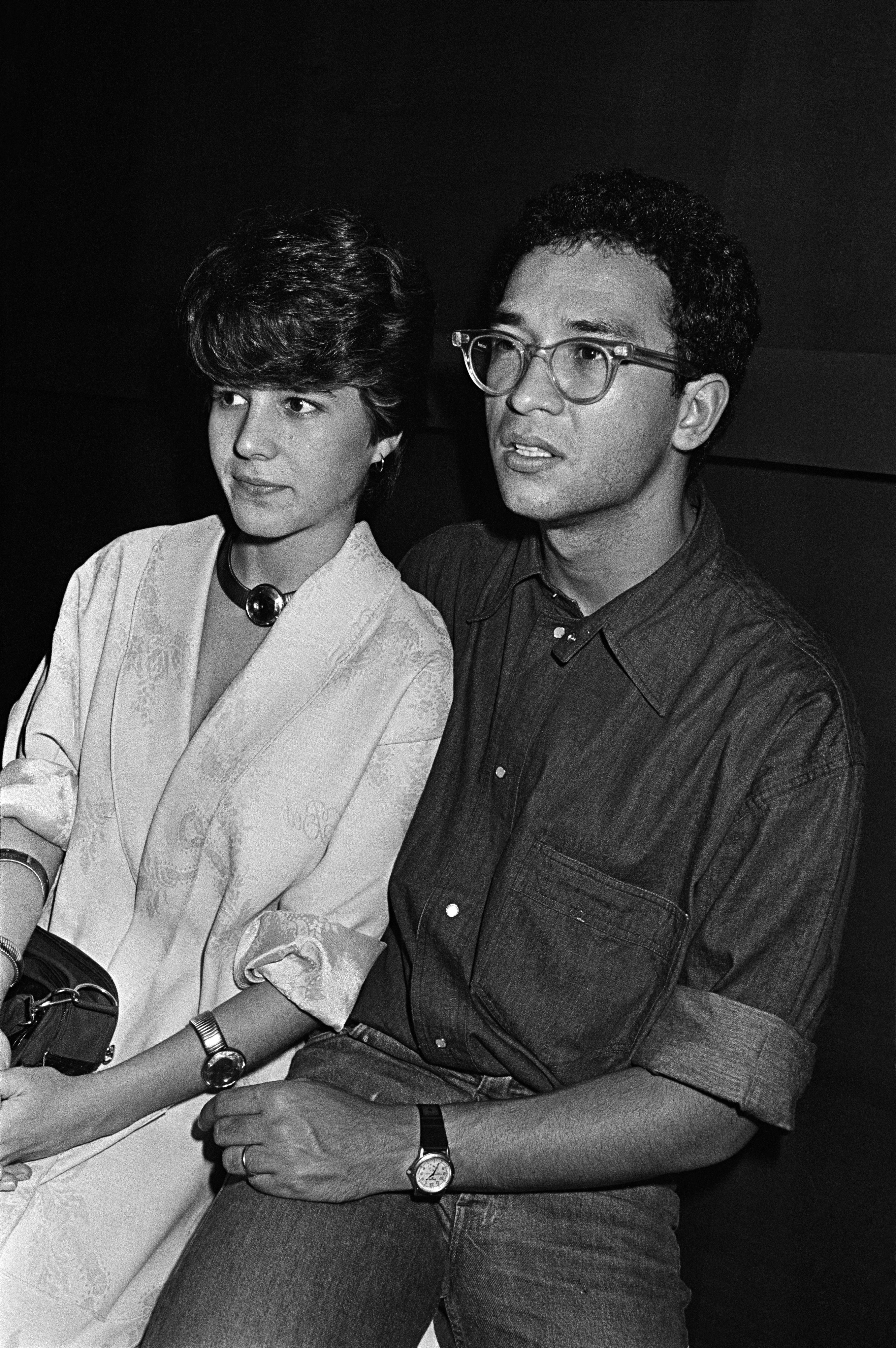 Paula Toller e Herbert Vianna, então um casal, comparecem ao show de Lulu Santos, em 1985 (Foto: Cristina Granato)