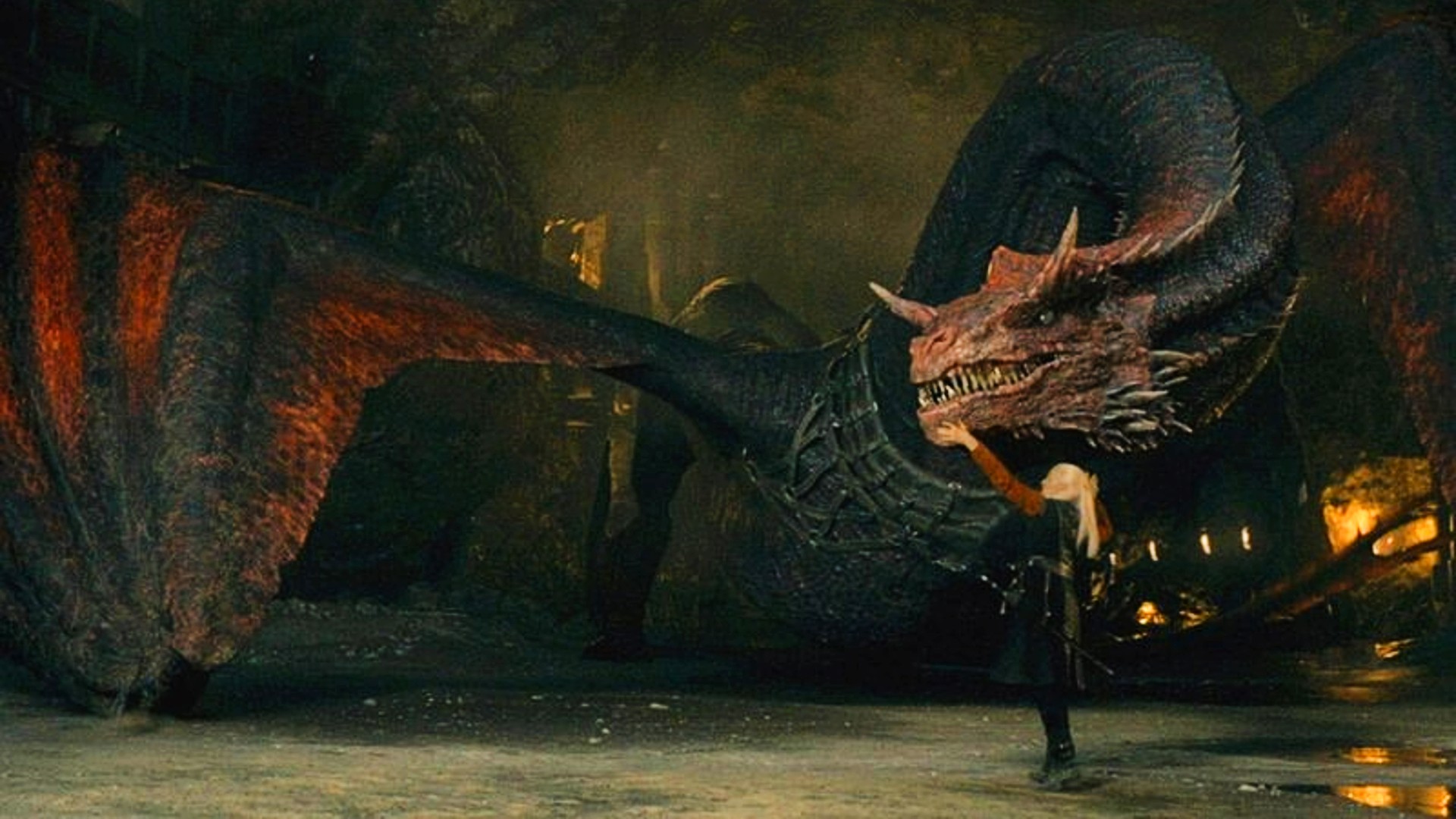 Caraxes e Daemon Targaryen em House of the Dragon (Foto: reprodução / HBO)