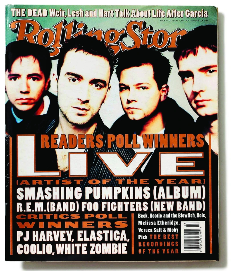 Live on the cover of Rolling Stone USA