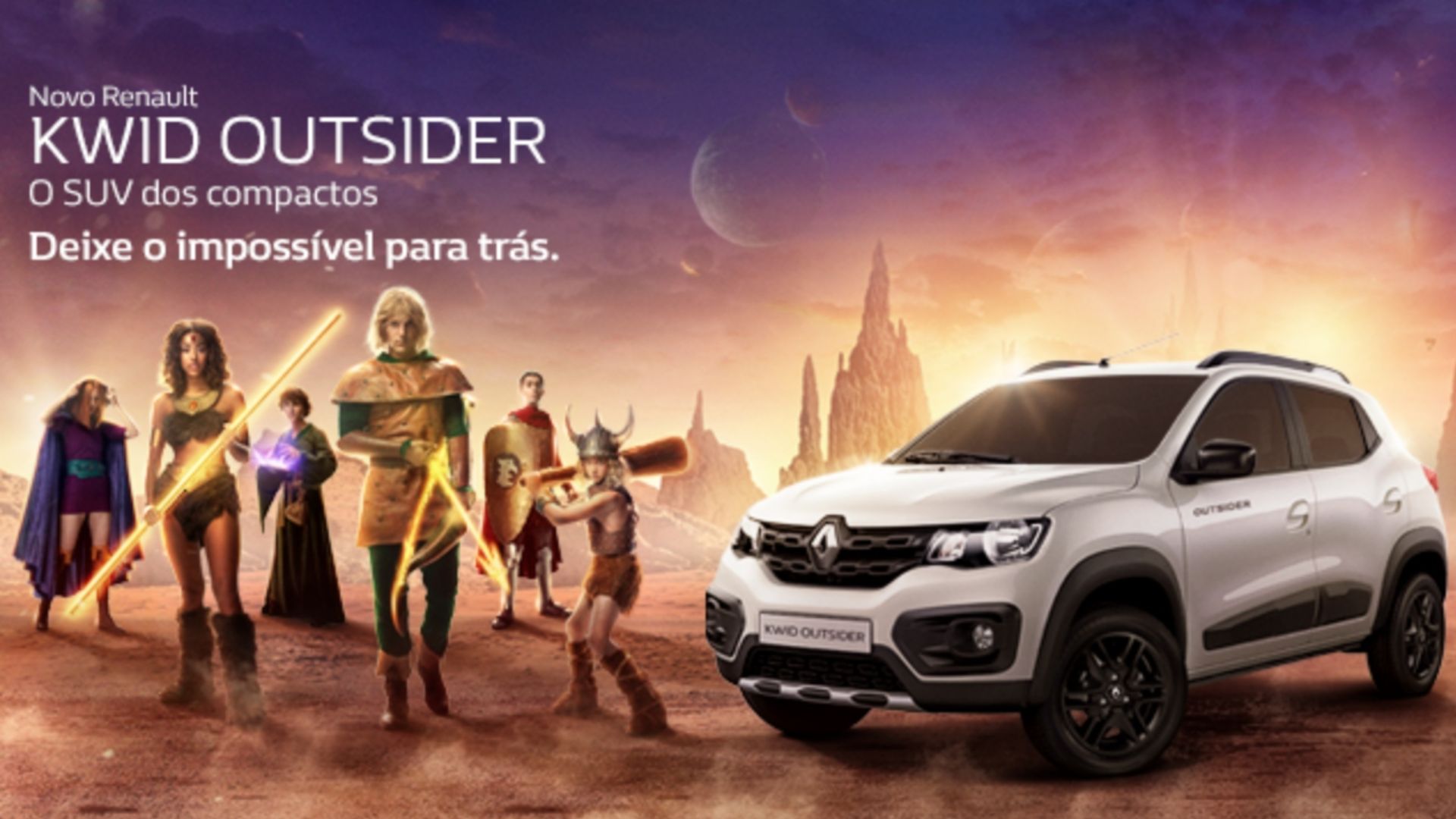 Comercial para o Renault Kwid Outsider com 'Caverna do Dragão'