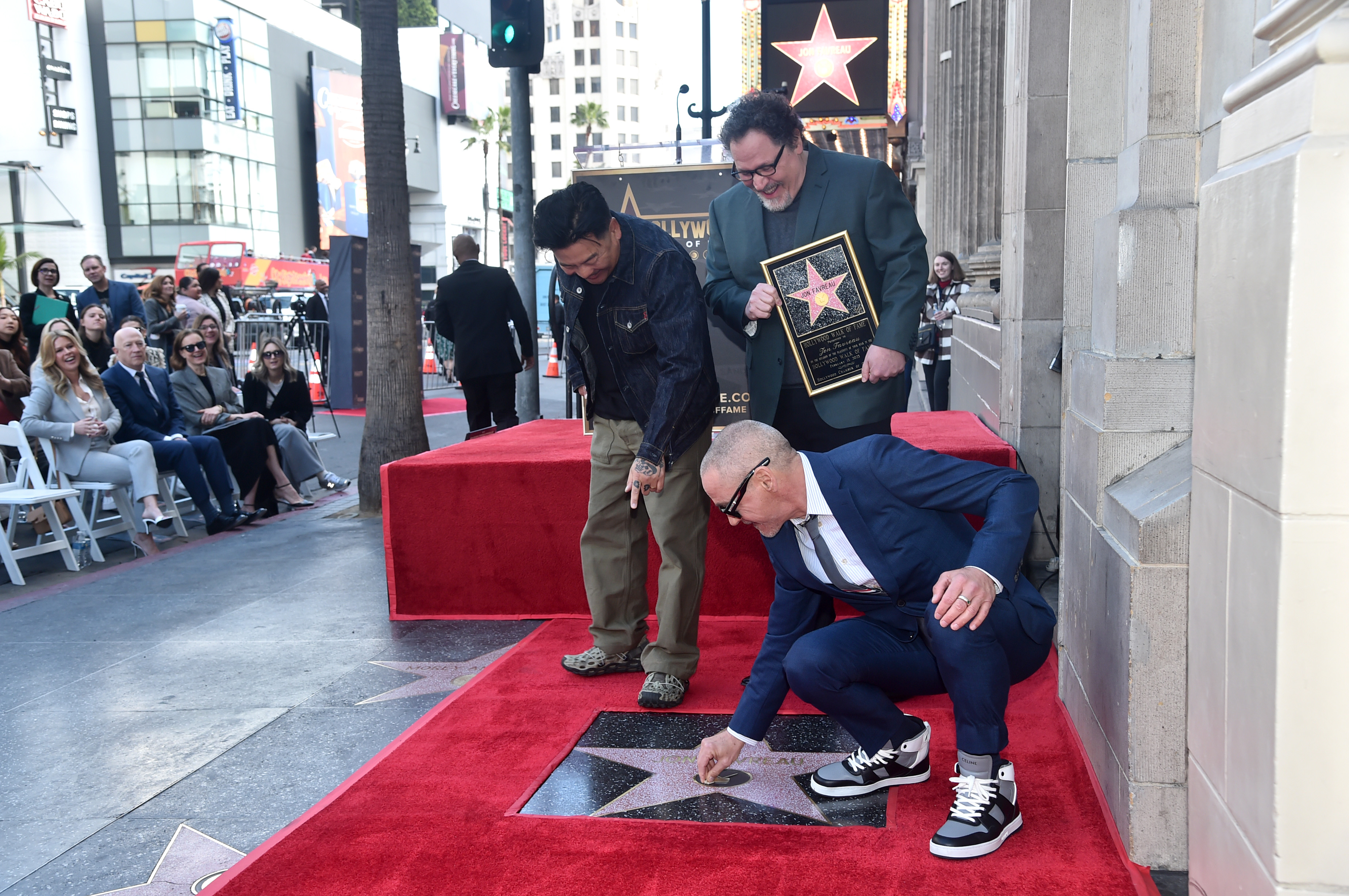 Robert Downey Jr.  on Jon Favreau's Hollywood Walk of Fame