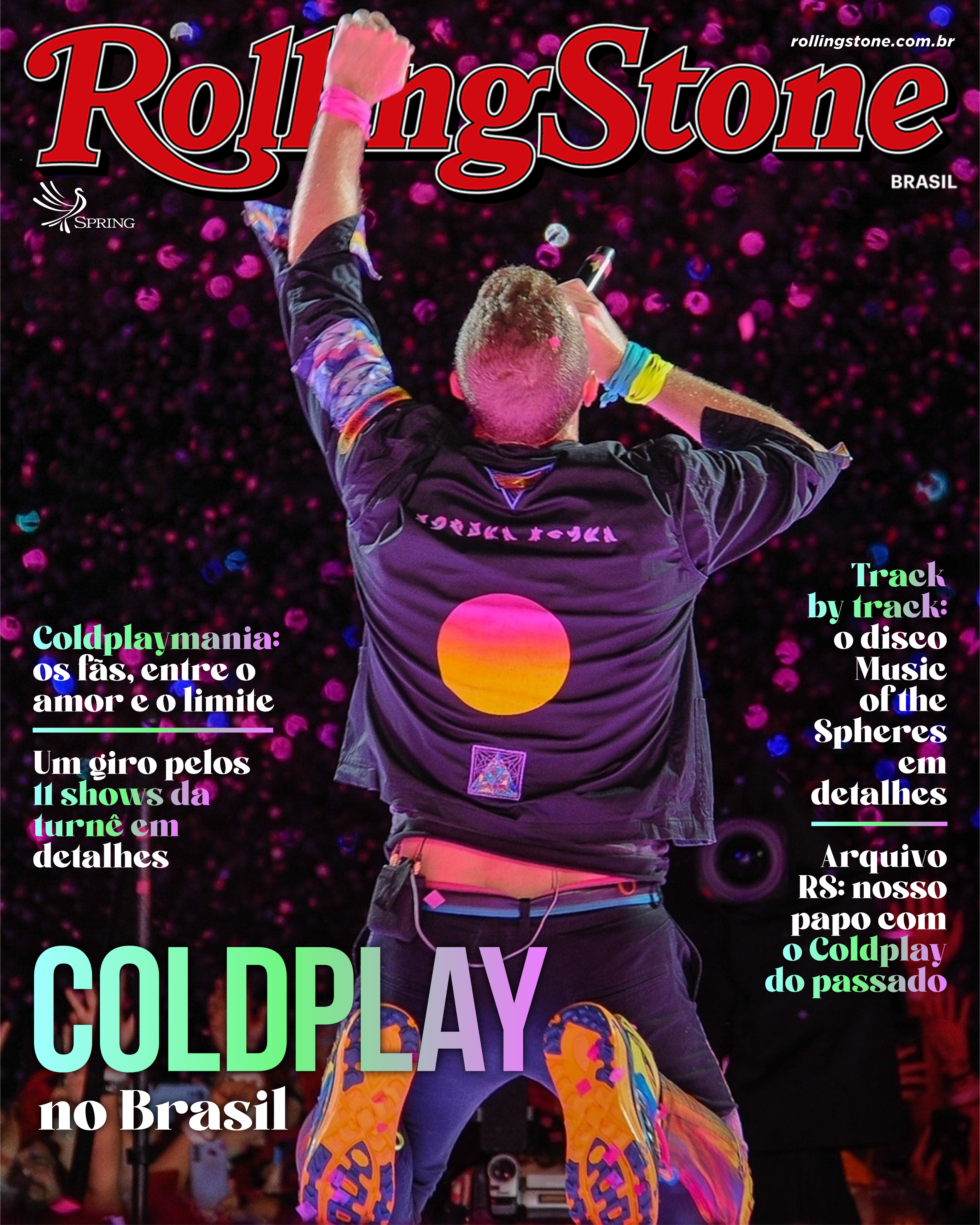 Capa do especial digital Coldplay da Rolling Stone Brasil (Divulgação)