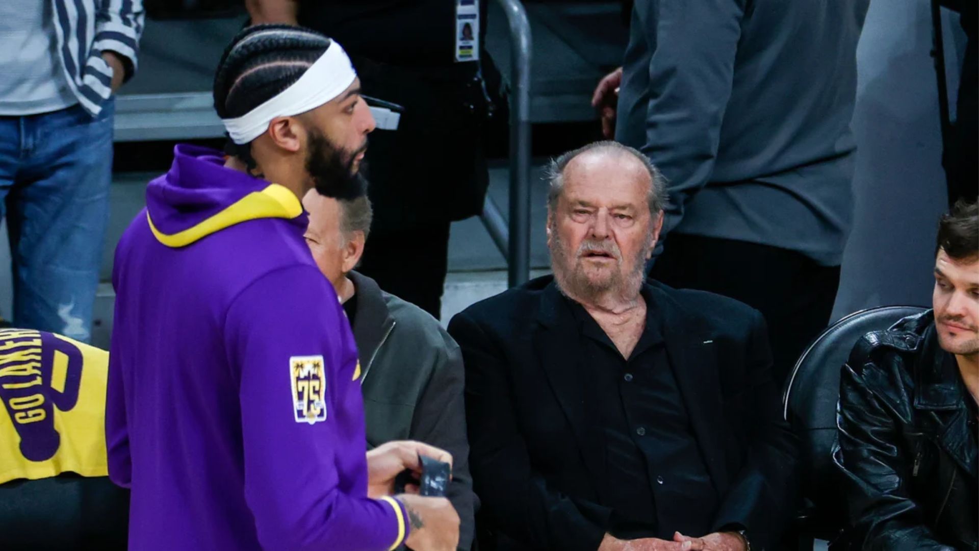 Jack Nicholson em partida dos Los Angeles Lakers