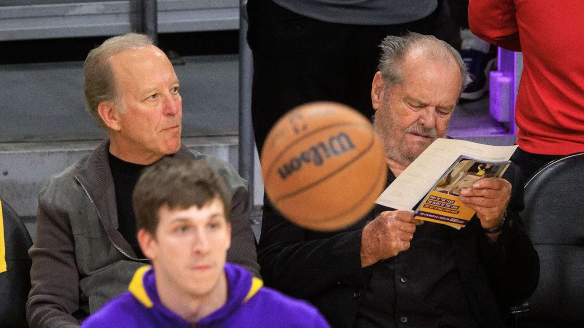 Jack Nicholson em partida dos Los Angeles Lakers