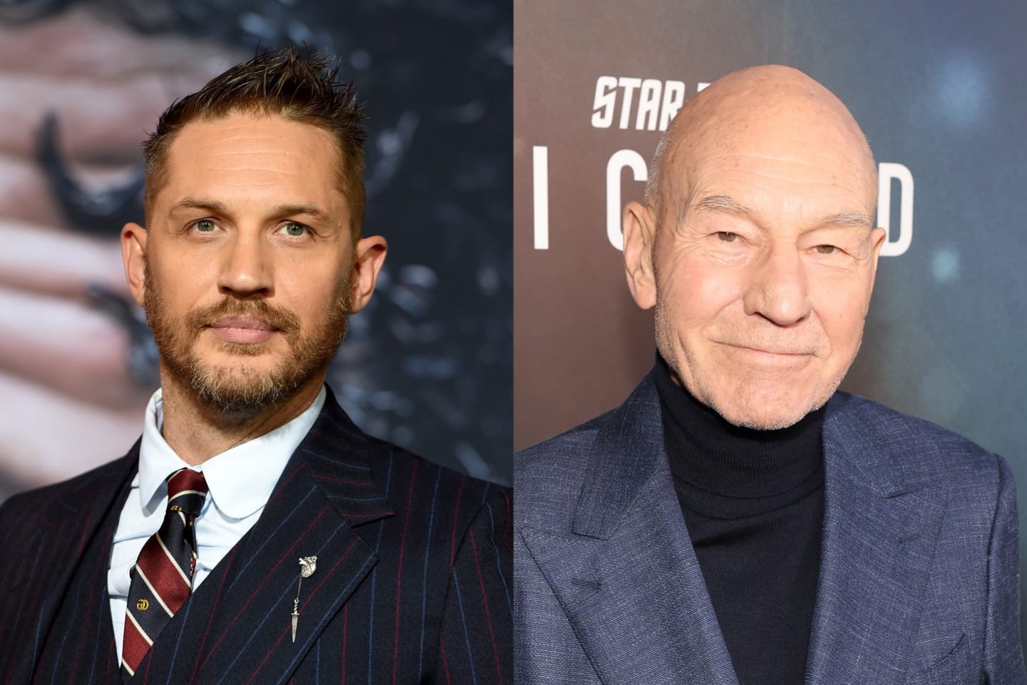 Tom Hardy e Patrick Stewart (Getty Images)