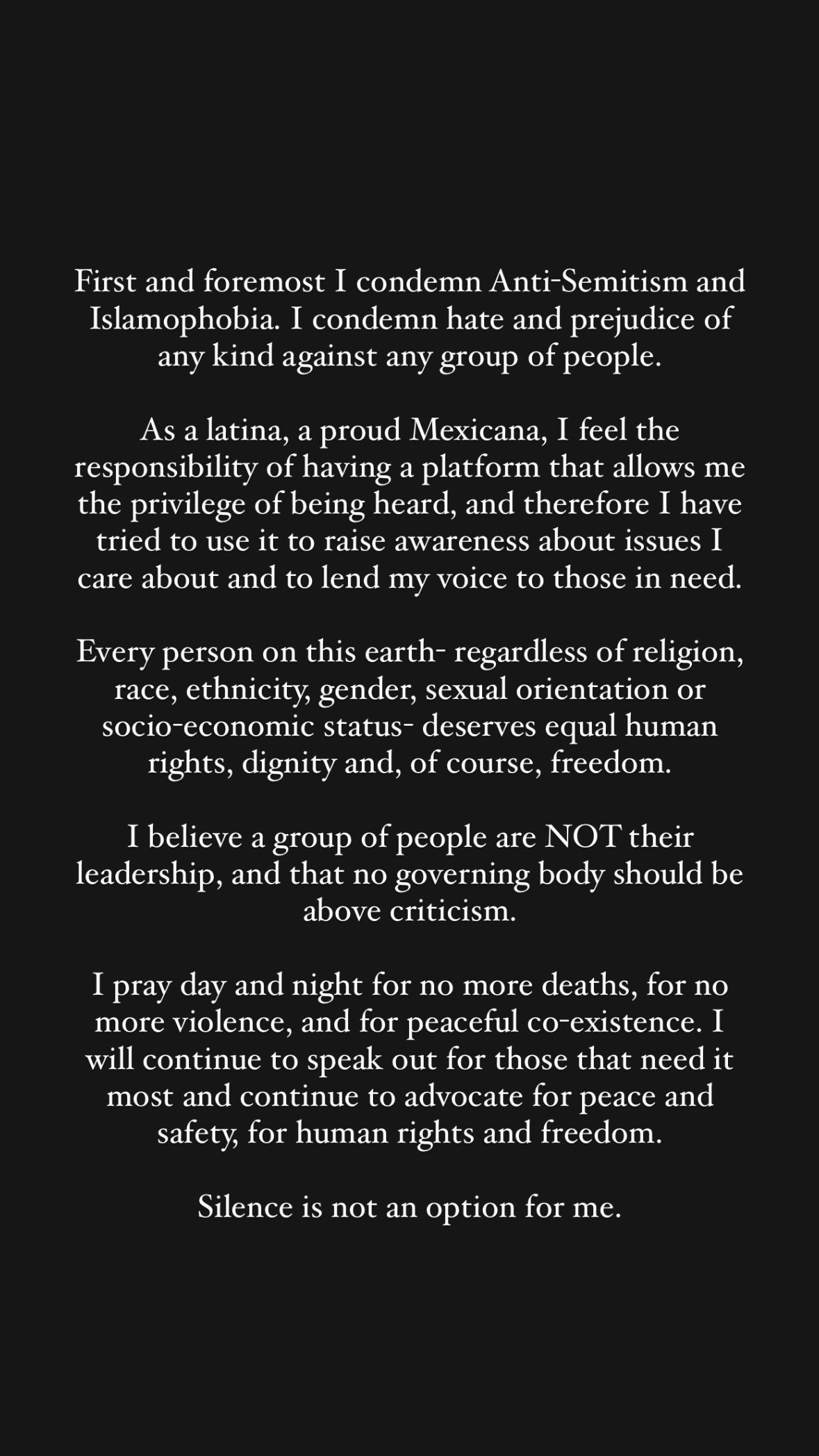 Declaração de Melissa Barrera após ser demitida de Pânico 7 (Foto: Reprodução/Instagram)
