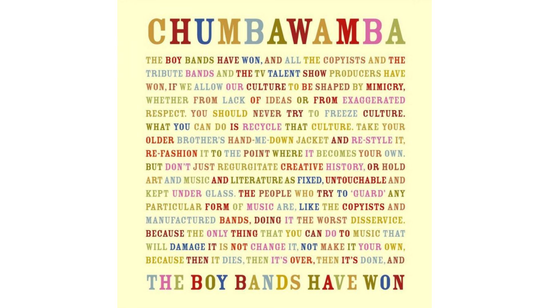 13º disco de Chumbawamba