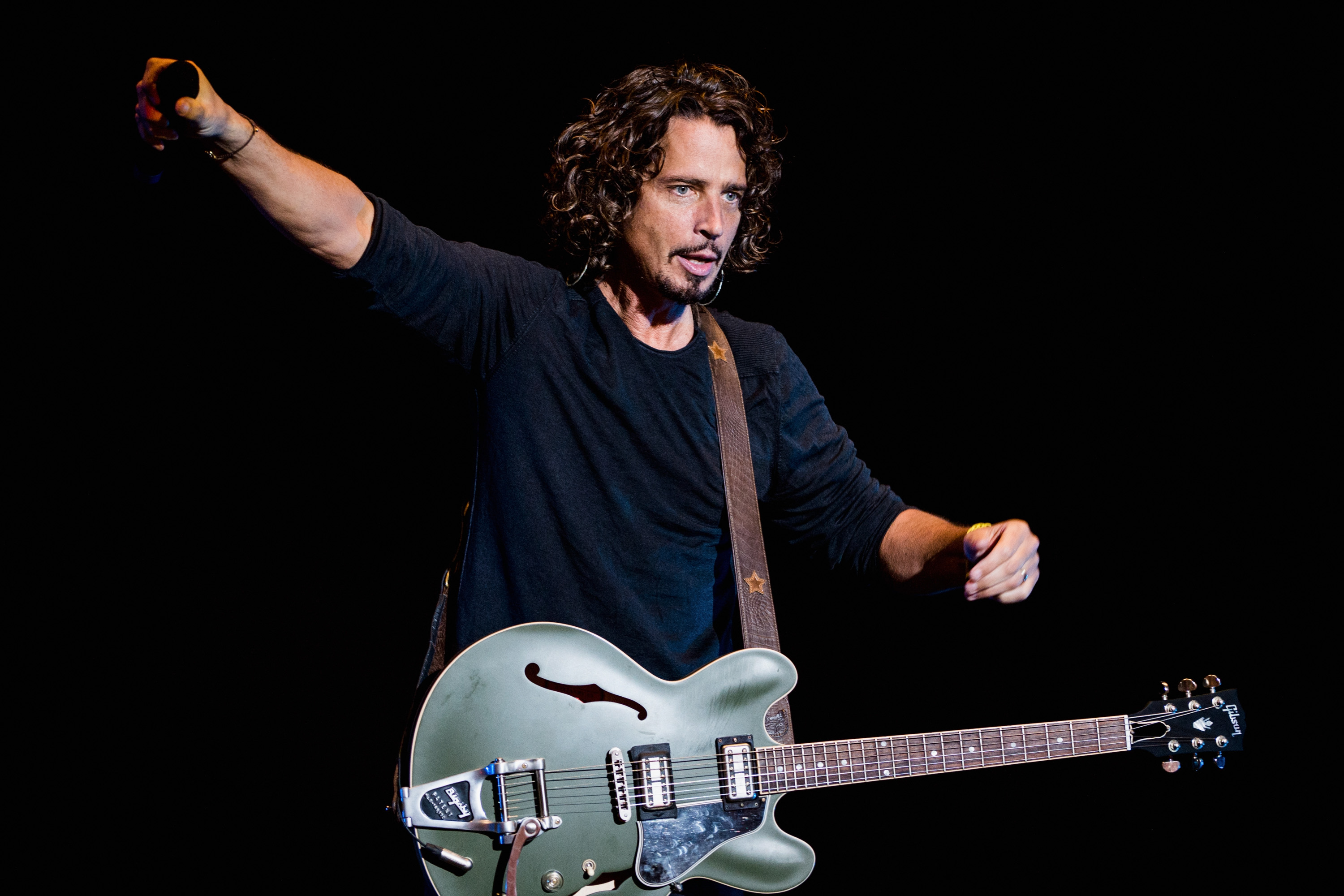 Chris Cornell em apresentação no Soundgarden, Nova York, Estados Unidos, em 2014