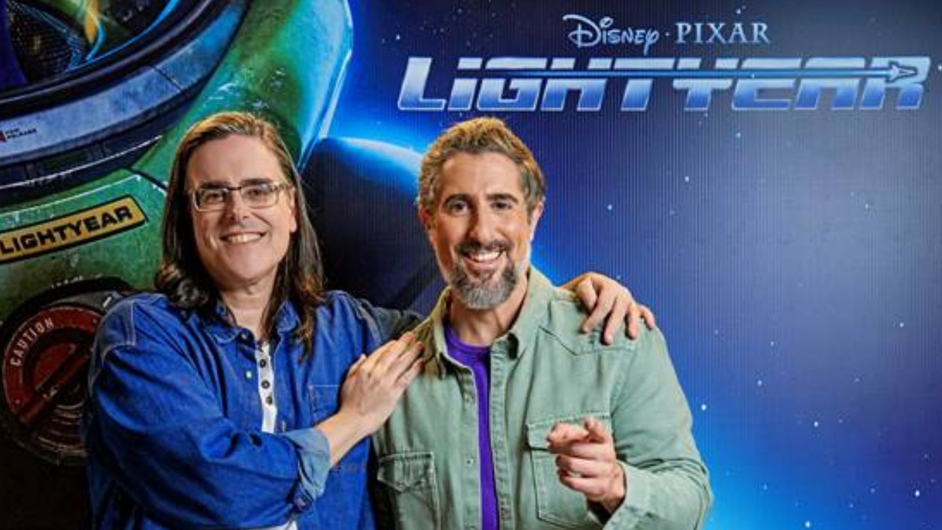 Guilherme Briggs e Marcon Mion - vozes oficiais de Buzz Lightyear no Brasil na franquia Toy Story e Lightyear, respectivamente