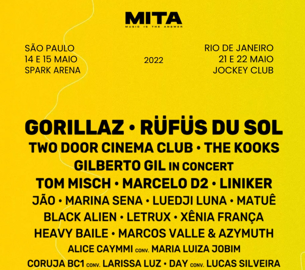 Gorillaz, Rüfüs du Sol, The Kooks, Gilberto Gil e mais tocam em novo  festival brasileiro