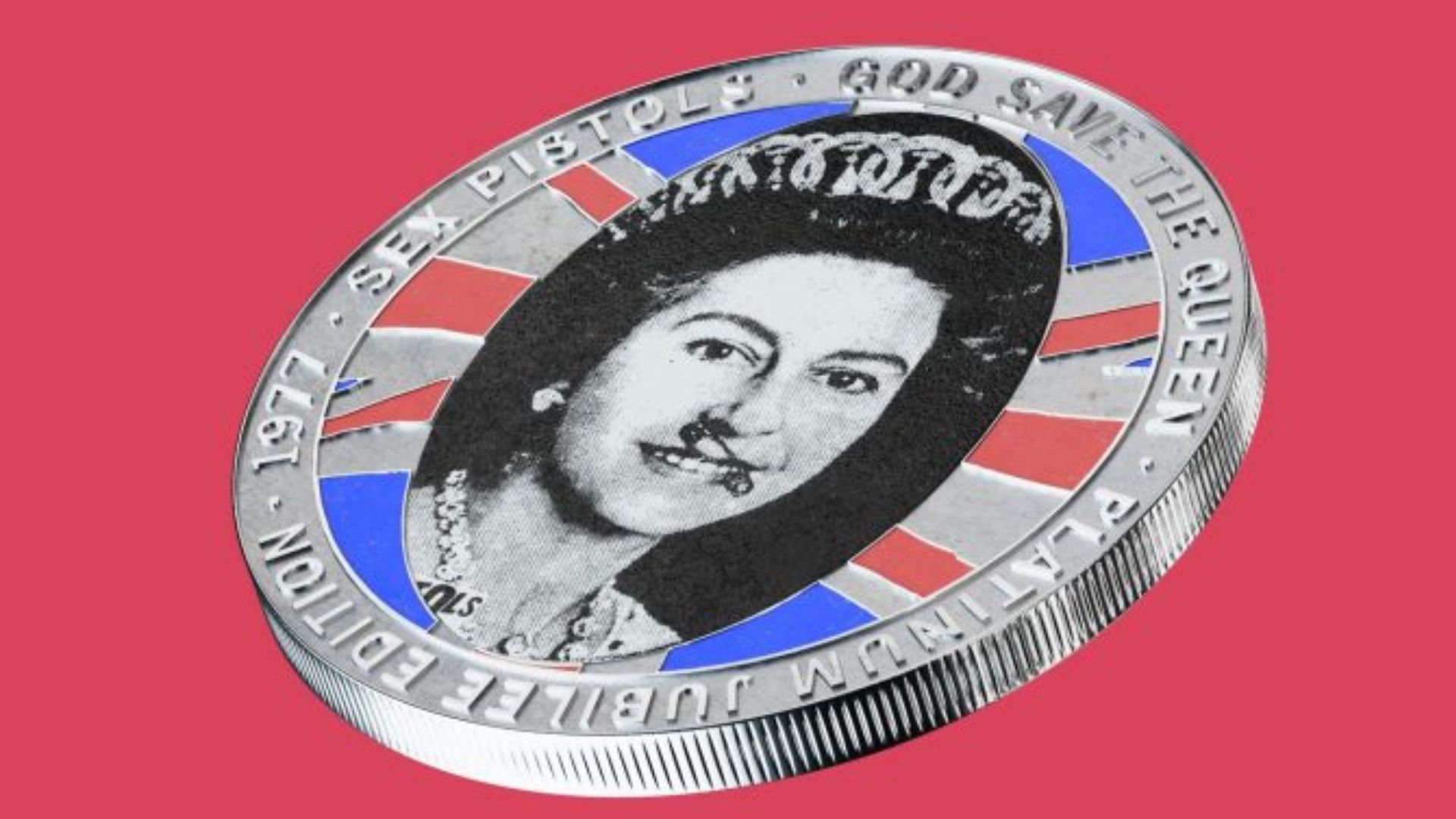 Sex Pistols Pistol Mint Commemorative Coin for Queen Elizabeth II's Platinum Jubilee