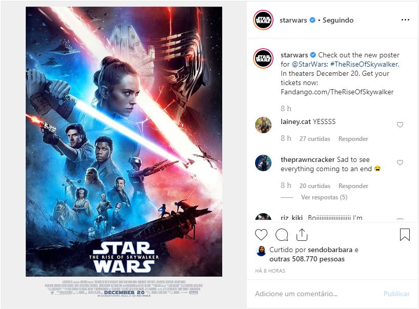 Star Wars: A Ascenção Skywalker', a pré-venda começa nesta segunda-feira  (21)